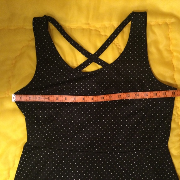 H & M Black Dress with White Polka dots and Crisscross back strap - Picture 7 of 12